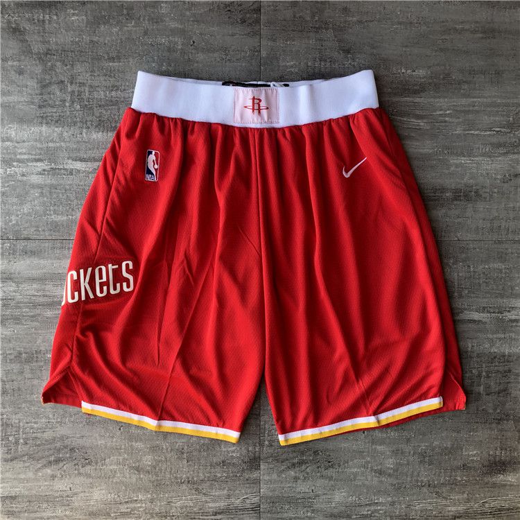 Men NBA Houston Rockets Red Shorts 04161->houston rockets->NBA Jersey